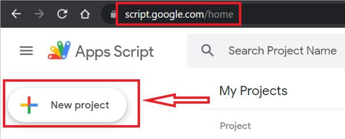 Google App Script Home Page