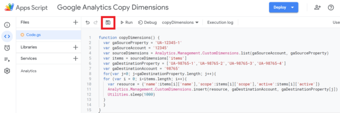 Google App Script Save and Deploy