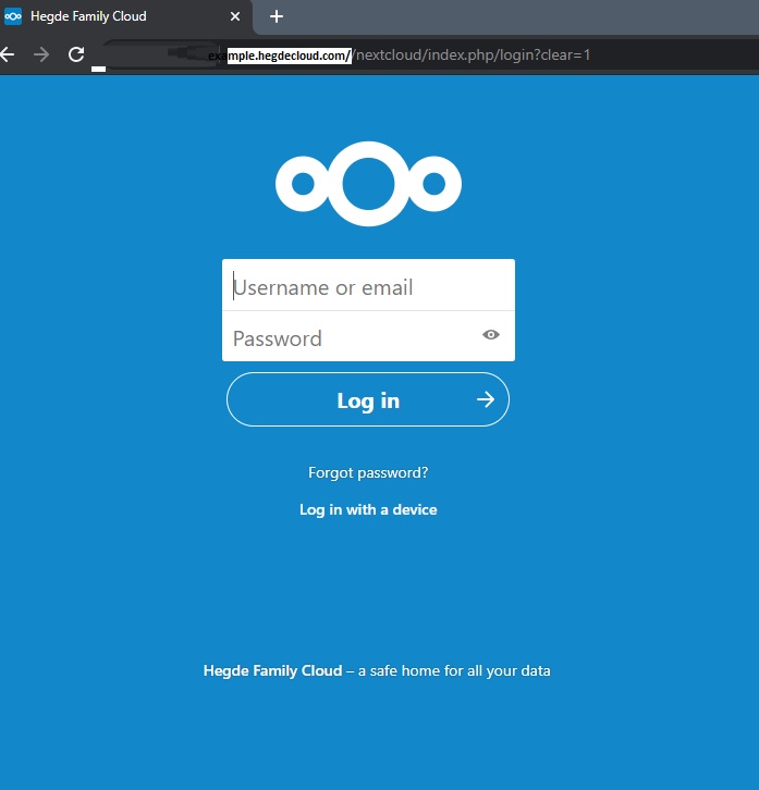 my nextcloud login image