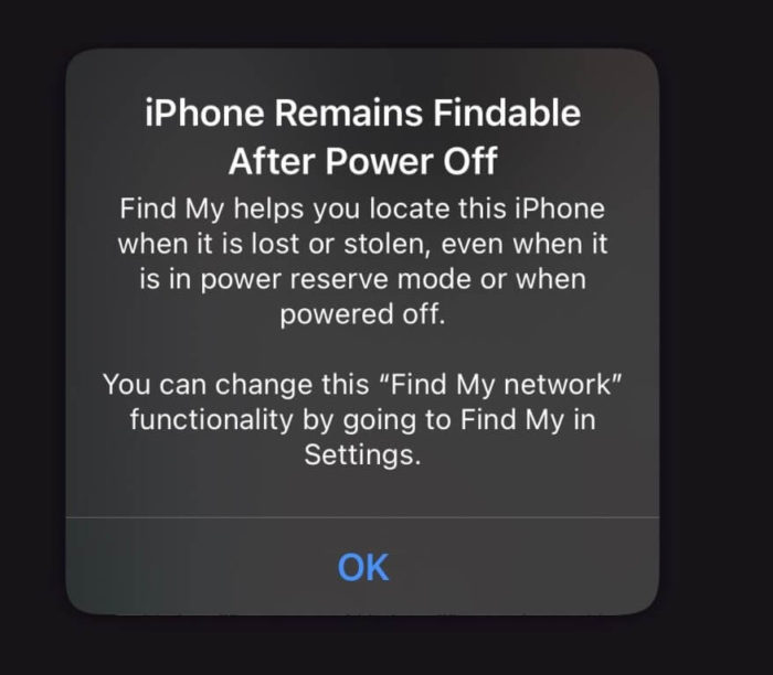 Find my phone feature of iOS15