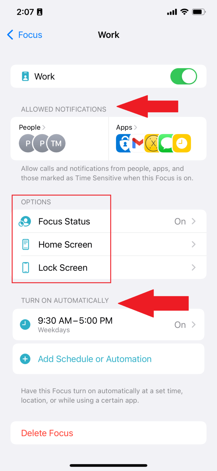 Focus mode increases productivity in iOS 15